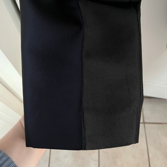 J. Crew Collection Black Satin Silk and Wool Cigarette Dress Pants in Sz 8 - Picture 6 of 11